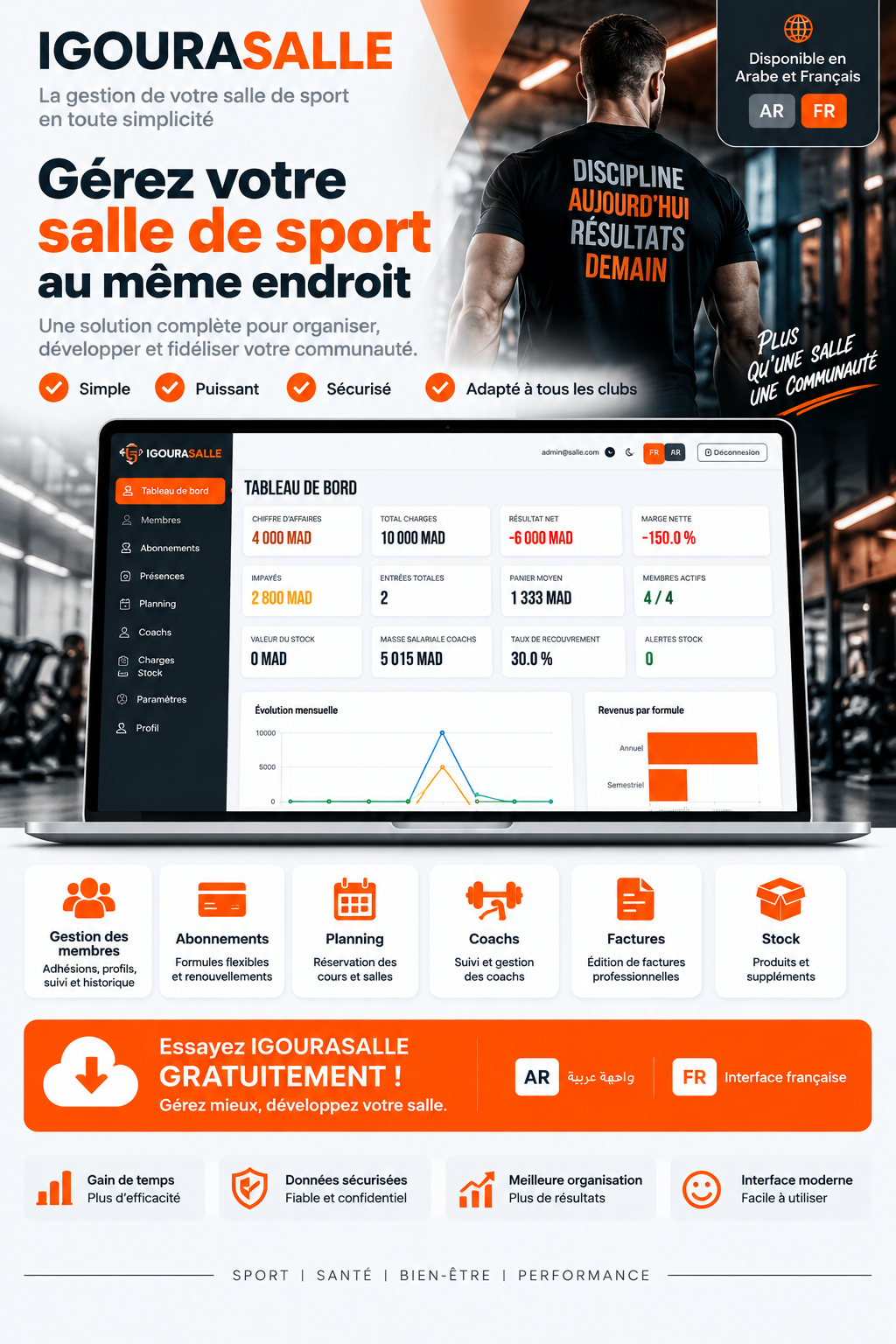 Affiche IGOURASALLE : gestion de salle de sport